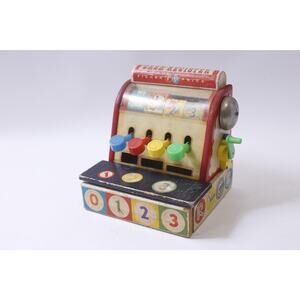 Fisher Price, Cash Register, Wooden, 972, Vintage, Large, Activity Toy, Vintage,